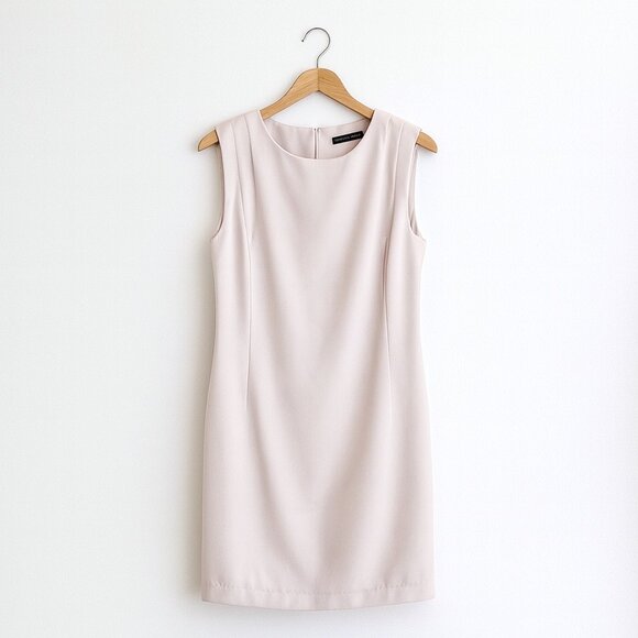 #016 ZARA | Cream Mini Sleveless Ruched Dress - Women's Small - Picture 1 of 5